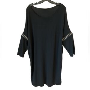 Annette Gortz Black Zipper Sleeve Dress Size Large